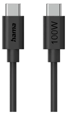 Obrázok produktu pre Hama 00086448, 1,2 m, USB C, USB C, USB 2.0, Čierna