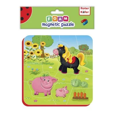 Zdjęcie produktu dla Piankowe Puzzle Magnetyczne Świnka I Koń Układanka Dla Dzieci Roter Kafer