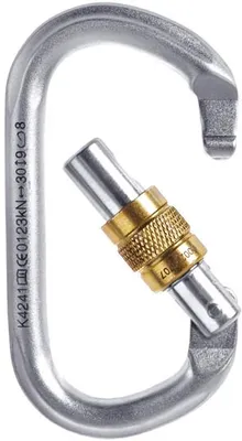 STUBAI HMS Karabiner Mit Schraubverschluss - Roter Kletter-Karabinerhaken