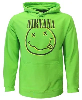 Zdjęcie produktu dla Nirvana – bluza z kapturem z odwróconym uśmiechem, zielona – rozmiar S