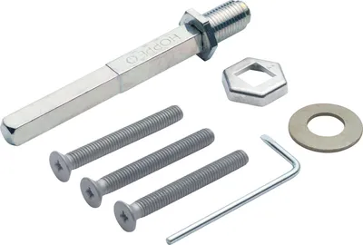 Produktbild von Hoppe Befestigungsset mit Schnellstift passend zur Sicherheits-Wechselgarnitur Türstärke 67-72mm