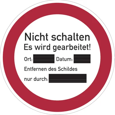 Produktbild von Dreifke® Verbotsschild, Nicht schalten, Es wird gearbeitet!, 200 mm - praxisb...