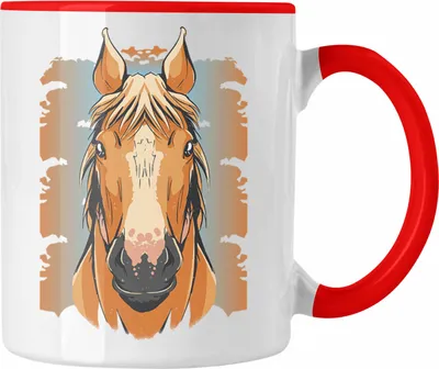Produktbild von Trendation - Lustige Reiter Sprüche Geschenk Tasse Reiterin Pferde Mädchen Geschenkidee Pferde Grafik (Rot)