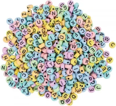 Zdjęcie produktu dla PLAYBOX Beads Alphabet Pastelov 750 Stü ck