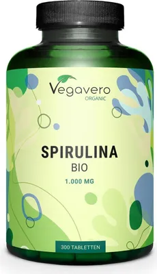 Produktbild von Vegavero Spirulina | 300 Tabletten | 1000 mg Spirulina Pulver pro Tablette | ohne Zusatzstoffe | vegan