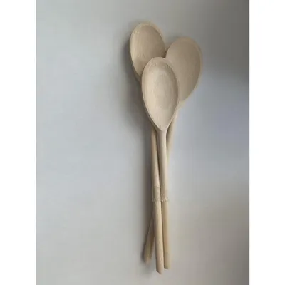 Produktbild von 10x BURI Kochlöffel 3er Set Holz Besteck Küchenutensilien Rühren Pfannenwender