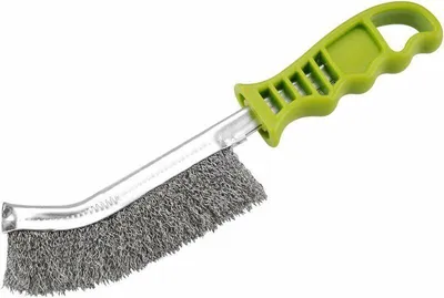 Image de Brosse en acier inoxydable, manche en plastique, 240 mm, ondulée
