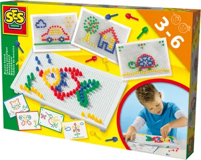 Produktbild von SES Mosaikbrett inkl. farbige Stecker und Vorlagen