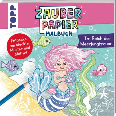 Produktbild von Zauberpapier Malbuch Im Reich der Meerjungfrauen