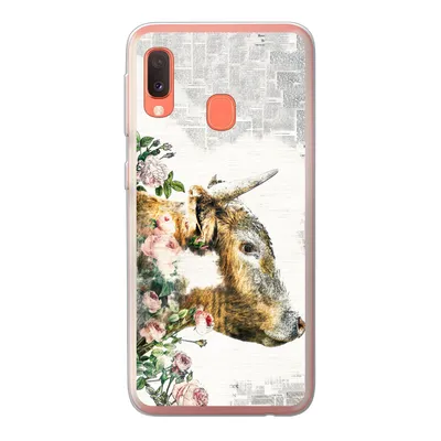 Produktbild von MuchoWow® Handyhülle Schutzhülle Hülle für Samsung Galaxy A20e Schottischer Highlander - Farbe - Blumen Silikon Softcase Handy Hülle - Abdeckung