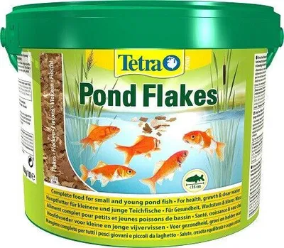 Immagine prodotto di Tetra Pond Flakes Mangime in fiocchi per pesci da laghetto da giardino Secchio da 10 litri