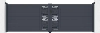 Produktbild von Flügeltor 4m ARLBERG H.120 graues Aluminium