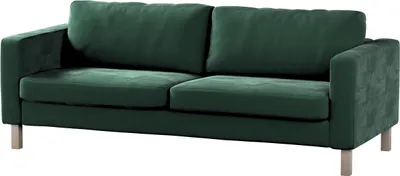 Produktbild von Dekoria Bezug für Karlstad 3-Sitzer Sofa nicht ausklappbar, kurz, dunkelgrün, Bezug für Karlstad