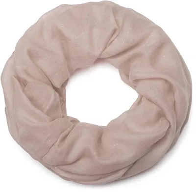 Produktbild von styleBREAKER Damen Loop Schal mit Glitzer-Effekt | Einfarbiger Schlauchschal aus weicher Viskose | Leicht & Elegant | 87 x 93 cm