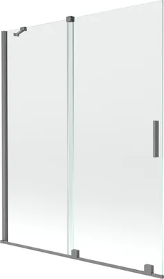 Immagine prodotto di Mexen Velar paratia per vasca da bagno 2 ante scorrevoli 140 x 150 cm, trasparente, gun metal - 896-140-000-01-95