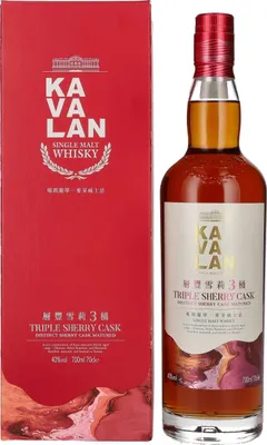 Produktbild von Kavalan Kavalan Triple Sherry Cask 40% vol Whisky aus Taiwan NV Whisky ( 1 x 0.7 L )