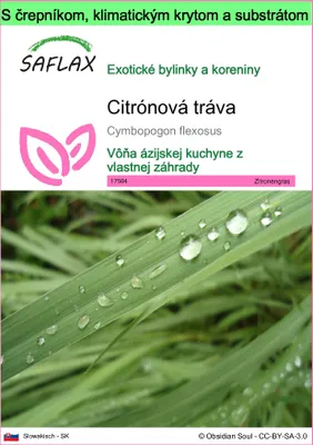 Obrázok produktu pre SAFLAX Garden to go - citrónová tráva - Cymbopogon flexosus - 50 Semená - S črepníkom, klimatickým vekom a pestovateľským substrátom