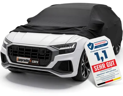 Obrázok produktu pre Ochranný obal na auto Upgrade4cars, vnútorné použitie, elastický materiál | Čierna textília na zakrytie auta | Veľkosť: SUV - S (415-455 cm)