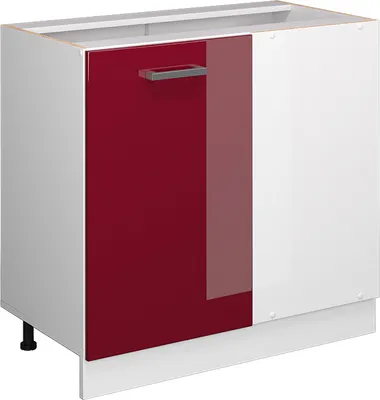 Produktbild von Eckunterschrank Vicco R-Line Rot Hochglanz 86 cm ohne Arbeitsplatte, Model 37749