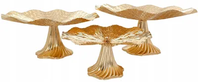 Produktbild von Madex BC3862 Gold Metall Etagere Set