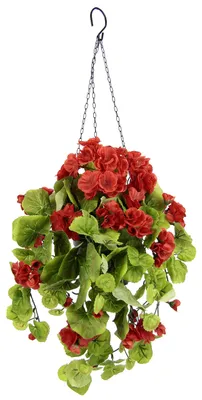 Obrázek produktu pro Umělé pelargonie v květináči – dekorativní rostlina pro použití v interiéru i exteriéru