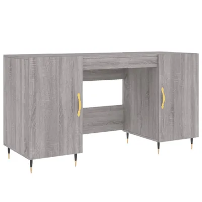 Produktbild von Schreibtisch Grau Sonoma 140x50x75 cm Holzwerkstoff