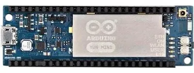 Imagen del producto de Arduino YUN MINI, microcontrolador ATMega32u4, 16 MHz, 0,032 MB de memoria flash, 2,5 KB de SRAM, 1 KB de EEPROM, Arduino
