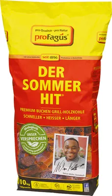 Produktbild von Profagus Premium Buchen Holzkohle ökologisch und nachhaltig 10kg