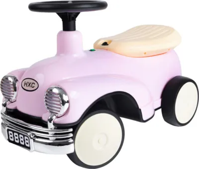 Obrázek produktu pro Buxibo Retro chodítko | Chodítko pro chlapce a dívky | 1–3 roky | Bezpečné | Podporuje motorické dovednosti | Růžové – 58 x 29 x 38 cm