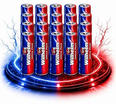Produktbild von 20 AA Mignon WILHELM Ultra Plus Alkaline Batterien im Shrink LR6 ø 14,5 x 50,5 mm