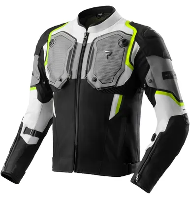 Immagine prodotto di Rebelhorn Borg 2  giacca da moto in tessuto impermeabile, nero/grigio/giallo, S