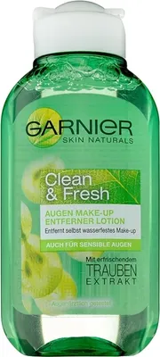 Produktbild von Garnier Fresh and Clean Eye Makeup Remover Lotion, reinigt sanft, entfernt auch wasserfestes Make-up, für empfindliche Haut, 125ml