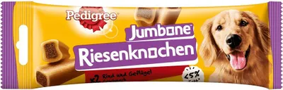 Produktbild von PEDIGREE® JUMBONE™ Riesenknochen Beutel Medium mit Rind und Geflügel Geschmack 2 Stück