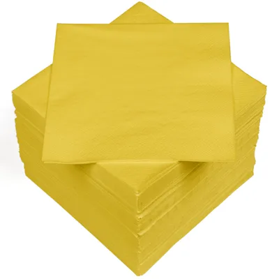 Produktbild von Servietten HEKU 33x33cm gelb 3-lagig 5er-Pack für Gastronomie & Veranstaltungen