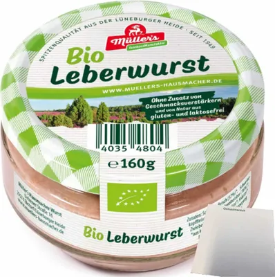 Produktbild von Müllers Leberwurst (160g Glas) + usy Block