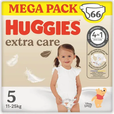 Produktbild von Huggies Extra Care Disney Größe 5 Windeln 66 Einheiten Durchsichtig  Durchsichtig One Size