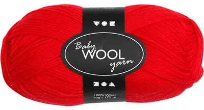 Produktbild von Babywolle, L 172 M, Rot, 50 g/ 1 Knäuel [HOB-41327]