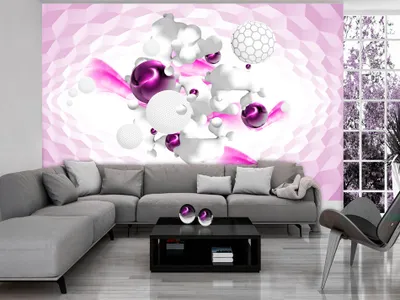 Produktbild von Vlies Fototapete 350x256 cm Tapeten Wandtapete XXL Abstrakt Kugel Bunt a-A-0179-a-d