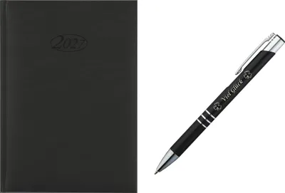 Produktbild von Buchkalender 2027 / Chefkalender / Farbe: schwarz + Glückskuli