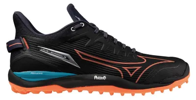 Productafbeelding van Mizuno Wave Leopardus - zwart/neon oranje/pauwenblauw, maat: 10.5