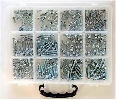 Immagine prodotto di Scatola A 12 scomparti per viti a Esagono in acciaio inox.