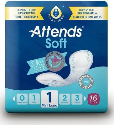 Image de Attends Soft 1 Mini Long - 1 paquet de 16 protections