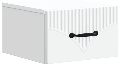 Image de Cabinet de chevet mural avec tiroir Blanc 34,5 x 33 x 20 cm