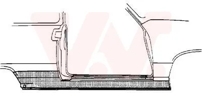 Produktbild von VAN WEZEL 5824102 Schweller Reparaturblech Einstiegblech Rechts für VW POLO (6N2) Polo Schrägheck (6N1)