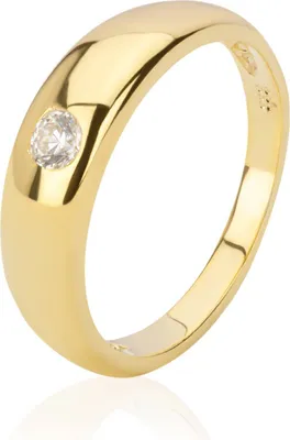 Produktbild von Kettenanhänger Taufring 333 Gelbgold 8 Karat Glanz 11,5mm mit Zirkonia Amulett