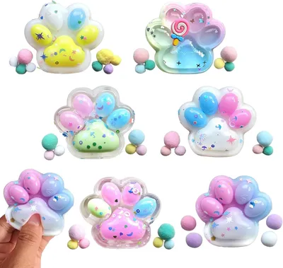 Produktbild von Squishy Pfote, Süße Katzenpfoten Squishy, Funny Katzen Pfoten Squishy Stress Spielzeug, Entspannungs Squishys Cat Presse Stressabbau Spielzeuge