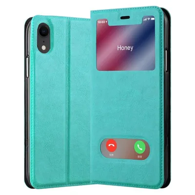 Immagine prodotto di Cadorabo custodia protettiva per Apple iPhone XR in turchese custodia per cellulare custodia a libro cover case