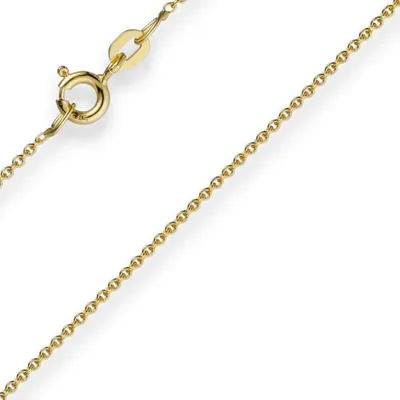 Zdjęcie produktu dla Łańcuszek okrągły, typu "anka", 1,1 mm, naszyjnik, złoto próby 585, złoto żółte, długość 80 cm