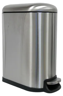 Produktbild von B&S Mülleimer schmal 10 Liter Metall Edelstahl matt mit Absenkautomatik