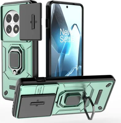 Produktbild von OnePlus 13 Hülle - Coverup Ring Ständer Back Cover mit Kamera Schutz - Grün